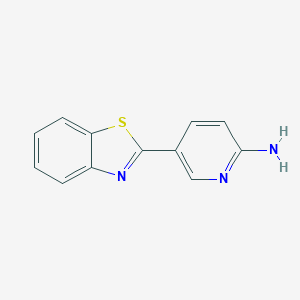 molecular formula C12H9N3S B177866 5-(1,3-Benzothiazol-2-yl)pyridin-2-amine CAS No. 178804-21-2