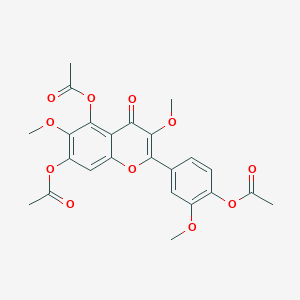molecular formula C24H22O11 B177883 Jaceidin triacetate 