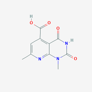 molecular formula C10H9N3O4 B177929 1,7-Dimethyl-2,4-dioxo-1,2,3,4-tetrahydropyrido[2,3-d]pyrimidine-5-carboxylic acid CAS No. 110181-69-6