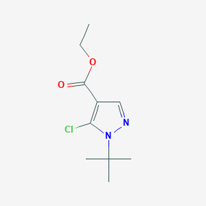molecular formula C10H15ClN2O2 B177969 ethyl 1-tert-butyl-5-chloro-1H-pyrazole-4-carboxylate CAS No. 112779-13-2