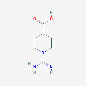 molecular formula C7H13N3O2 B177985 1-carbamimidoylpiperidine-4-carboxylic Acid CAS No. 135322-16-6