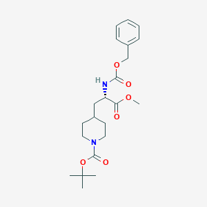 molecular formula C22H32N2O6 B178004 (S)-1-BOC-4-(2-CBZ-AMINO-2-METHOXYCARBONYL-ETHYL)PIPERIDINE CAS No. 195877-54-4