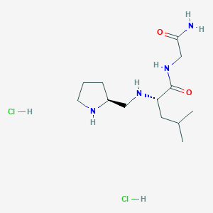 molecular formula C13H28Cl2N4O2 B017801 Prolyl-psi(methylamino)leucyl-glycinamide CAS No. 109772-54-5
