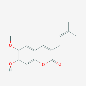 molecular formula C15H16O4 B017806 7-羟基-6-甲氧基-3-异戊烯基香豆素 CAS No. 299159-90-3