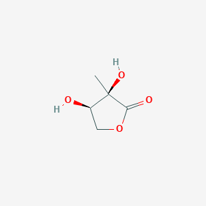 molecular formula C5H8O4 B178062 (3R,4R)-3,4-Dihydroxy-3-methyloxolan-2-one CAS No. 18465-71-9