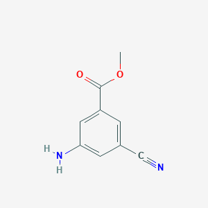 molecular formula C9H8N2O2 B178092 Methyl 3-amino-5-cyanobenzoate CAS No. 199536-01-1