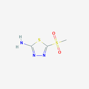 molecular formula C3H5N3O2S2 B178115 5-(Methylsulfonyl)-1,3,4-thiadiazol-2-amine CAS No. 36033-66-6