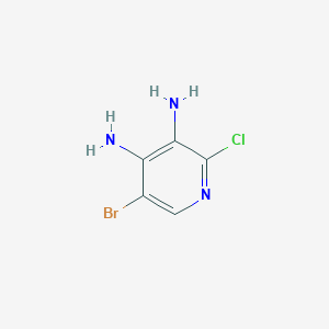 molecular formula C5H5BrClN3 B178117 5-Bromo-2-chloropyridine-3,4-diamine CAS No. 163452-78-6