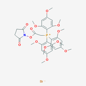 molecular formula C33H39BrNO13P B017812 (N-Succinimidyloxycarbonyl-methyl)tris(2,4,6-trimethoxyphenyl)phosphonium Bromide CAS No. 226409-58-1