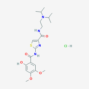 molecular formula C21H30N4O5S.HCl B178125 Acotiamide hydrochloride CAS No. 185104-11-4