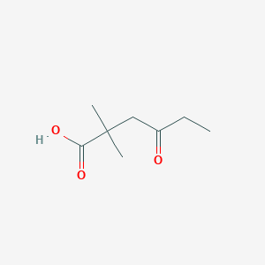 molecular formula C8H14O3 B178135 2,2-Dimethyl-4-oxohexanoic acid CAS No. 15118-53-3