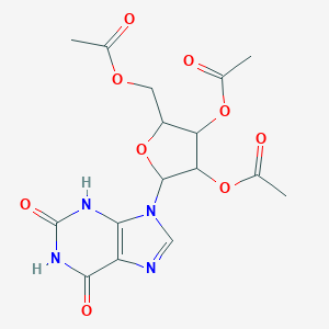 molecular formula C16H18N4O9 B017814 [3,4-diacetyloxy-5-(2,6-dioxo-3H-purin-9-yl)oxolan-2-yl]methyl acetate CAS No. 61444-45-9