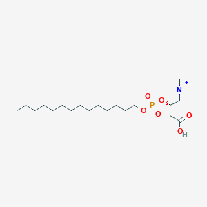 molecular formula C21H44NO6P B178142 (S)-1-carboxy-3-(trimethylammonio)propan-2-yl tetradecyl phosphate CAS No. 157244-54-7