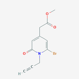 Methyl 2-(2-bromo-6-oxo-1-prop-2-ynylpyridin-4-yl)acetate