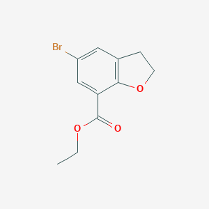molecular formula C11H11BrO3 B178172 Ethyl 5-bromo-2,3-dihydro-1-benzofuran-7-carboxylate CAS No. 149109-10-4