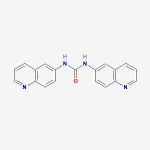 molecular formula C19H14N4O B178227 1,3-二（6-喹啉基）脲 CAS No. 532-05-8