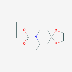 molecular formula C13H23NO4 B178237 Tert-butyl 7-methyl-1,4-dioxa-8-azaspiro[4.5]decane-8-carboxylate CAS No. 126503-08-0