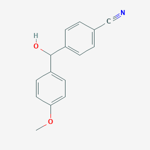 molecular formula C15H13NO2 B178250 4-(Hydroxy(4-methoxyphenyl)methyl)benzonitrile CAS No. 174813-84-4