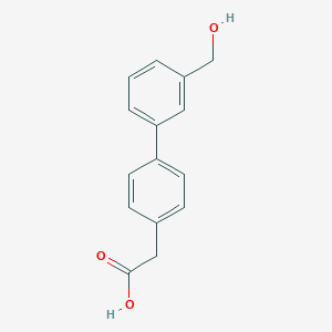 molecular formula C15H14O3 B178261 3'-(Hydroxymethyl)-biphenyl-4-acetic acid CAS No. 176212-50-3