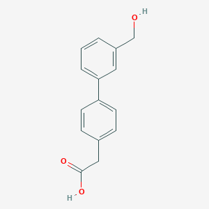 molecular formula C15H14O3 B178261 2-[4-[3-(hydroxymethyl)phenyl]phenyl]acetic Acid CAS No. 176212-50-3