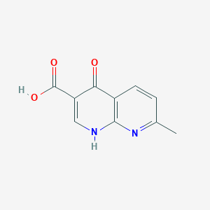 molecular formula C10H8N2O3 B178264 4-Hydroxy-7-methyl-1,8-naphthyridine-3-carboxylic acid CAS No. 13250-97-0