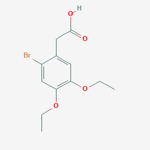 molecular formula C12H15BrO4 B178266 (2-Bromo-4,5-diethoxyphenyl)acetic acid CAS No. 100388-17-8