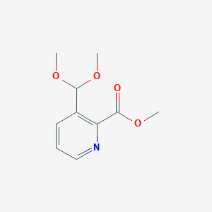 molecular formula C10H13NO4 B178275 Methyl 3-(dimethoxymethyl)picolinate CAS No. 133155-81-4