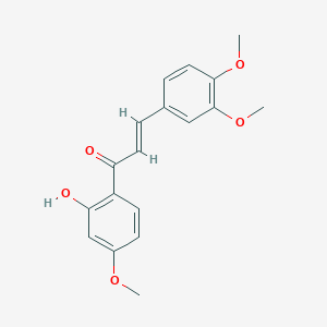 molecular formula C18H18O5 B178286 3-(3,4-Dimethoxyphenyl)-1-(2-hydroxy-4-methoxyphenyl)prop-2-en-1-one CAS No. 10493-06-8