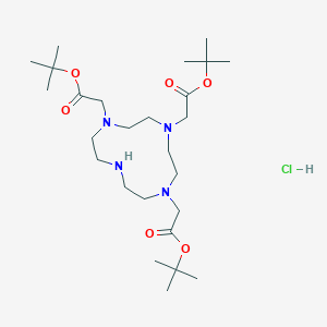 Tert-butyl 2-[4,7-bis[2-[(2-methylpropan-2-yl)oxy]-2-oxoethyl]-1,4,7,10-tetrazacyclododec-1-yl]acetate;hydrochloride