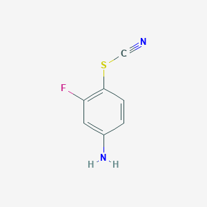 molecular formula C7H5FN2S B178295 3-Fluoro-4-thiocyanatoaniline CAS No. 14512-86-8