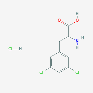 molecular formula C9H10Cl3NO2 B178313 2-amino-3-(3,5-dichlorophenyl)propanoic Acid Hydrochloride CAS No. 128833-97-6