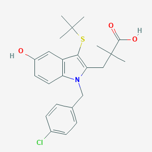 3-(3-(tert-Butylthio)-1-(4-chlorobenzyl)-5-hydroxy-1H-indol-2-yl)-2,2-dimethylpropanoic acid
