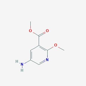 molecular formula C8H10N2O3 B178340 Methyl 5-amino-2-methoxynicotinate CAS No. 122433-51-6