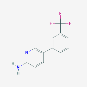 molecular formula C12H9F3N2 B178342 5-[3-(Trifluoromethyl)phenyl]pyridin-2-amine CAS No. 163563-17-5