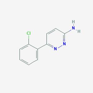 molecular formula C10H8ClN3 B178349 6-(2-Chlorophenyl)pyridazin-3-amine CAS No. 105538-03-2
