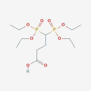 molecular formula C12H26O8P2 B178351 Butanoic acid, 4,4-bis(diethoxyphosphinyl)- CAS No. 136496-88-3