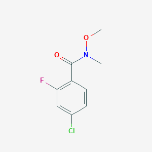 molecular formula C9H9ClFNO2 B178362 4-Chloro-2-fluoro-N-Methoxy-N-methylbenzamide CAS No. 198967-23-6