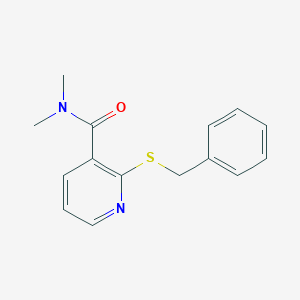 molecular formula C15H16N2OS B178375 2-(苄硫基)-N,N-二甲基烟酰胺 CAS No. 112006-57-2