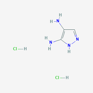 molecular formula C3H8Cl2N4 B178377 1H-pyrazole-4,5-diamine dihydrochloride CAS No. 131311-65-4