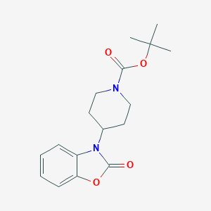 molecular formula C17H22N2O4 B178386 tert-Butyl 4-(2-oxobenzo[d]oxazol-3(2H)-yl)piperidine-1-carboxylate CAS No. 162045-53-6