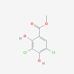 molecular formula C8H6Cl2O4 B178388 3,5-Dichloro-2,4-dihydroxybenzoic acid methyl ester CAS No. 117943-25-6