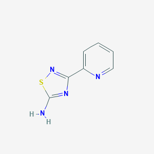 molecular formula C7H6N4S B178390 3-(吡啶-2-基)-1,2,4-噻二唑-5-胺 CAS No. 138588-22-4