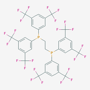 molecular formula C34H16F24P2 B178391 1,2-Bis[bis(3,5-ditrifluoromethylphenyl)phosphino]ethane CAS No. 199342-62-6