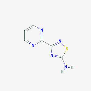 molecular formula C6H5N5S B178404 3-(Pyrimidin-2-yl)-1,2,4-thiadiazol-5-amine CAS No. 138588-24-6
