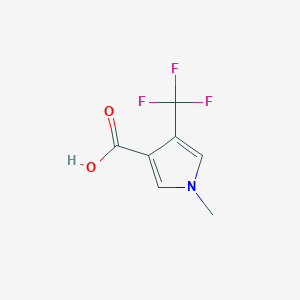 molecular formula C7H6F3NO2 B178405 1-methyl-4-(trifluoromethyl)-1H-pyrrole-3-carboxylic acid CAS No. 130530-01-7