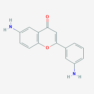 molecular formula C15H12N2O2 B178423 6-Amino-2-(3-aminophenyl)chromen-4-one CAS No. 199460-12-3