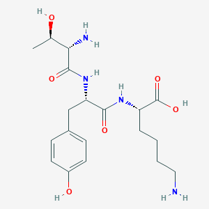 molecular formula C19H30N4O6 B178430 (2S)-6-amino-2-[[(2S)-2-[[(2S,3R)-2-amino-3-hydroxybutanoyl]amino]-3-(4-hydroxyphenyl)propanoyl]amino]hexanoic acid CAS No. 158052-68-7