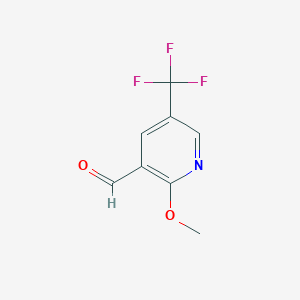molecular formula C8H6F3NO2 B178435 2-Methoxy-5-(trifluoromethyl)nicotinaldehyde CAS No. 124432-66-2