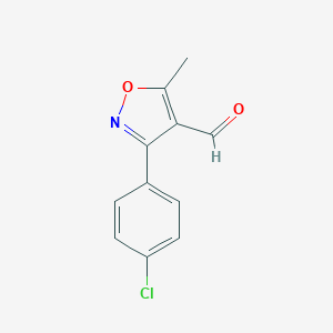 molecular formula C11H8ClNO2 B178436 3-(4-氯苯基)-5-甲基异噁唑-4-甲醛 CAS No. 127426-59-9