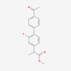 molecular formula C18H17FO3 B017844 2-(4'-Acetyl-2-fluoro-biphenyl-4-YL)-propionic acid methyl ester CAS No. 215175-83-0